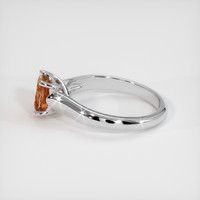 1.59 Ct. Padparadscha Sapphire Ring, 18K White Gold 4