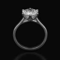 3.03 Ct. Sapphire Ring, 18K White Gold 3
