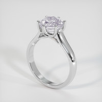 3.30 Ct. White Sapphire Ring, 18K White Gold 2