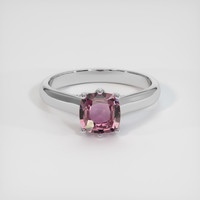 0.99 Ct. Sapphire Ring, 18K White Gold 1