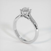 1.55 Ct. White Sapphire Ring, 18K White Gold 2