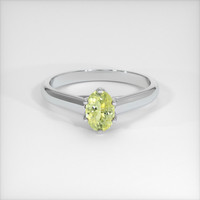 0.93 Ct. Sapphire Ring, 18K White Gold 1