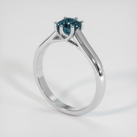 0.94 Ct. Sapphire Ring, 18K White Gold 2