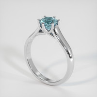 1.18 Ct. Sapphire Ring, 18K White Gold 2