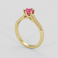 1.07 Ct. Padparadscha Sapphire Ring, 10K Yellow Gold 2