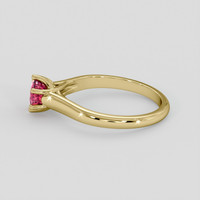 1.07 Ct. Padparadscha Sapphire Ring, 10K Yellow Gold 4