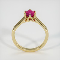 0.70 Ct. Pinkish Red Ruby Ring, 10K Yellow Gold 3