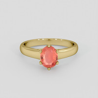1.13 Ct. Padparadscha Sapphire Ring, 10K Yellow Gold 1