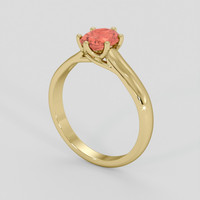 1.13 Ct. Padparadscha Sapphire Ring, 10K Yellow Gold 2