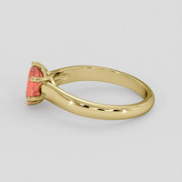 1.13 Ct. Padparadscha Sapphire Ring, 10K Yellow Gold 4