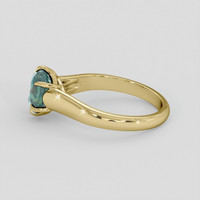 2.51 Ct. Bluish Green Sapphire Ring, 10K Yellow Gold 4