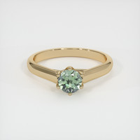 0.70 Ct. Green Sapphire Ring, 10K Yellow Gold 1