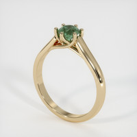0.70 Ct. Green Sapphire Ring, 10K Yellow Gold 2