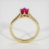 0.88 Ct. Ruby Ring, 14K Yellow Gold 3