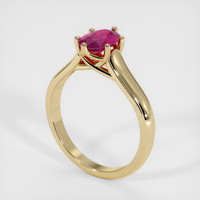 0.91 Ct. Ruby Ring, 14K Yellow Gold 2