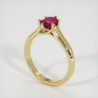 1.09 Ct. Ruby Ring, 14K Yellow Gold 2