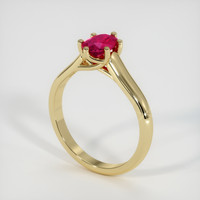 1.08 Ct. Ruby Ring, 14K Yellow Gold 2