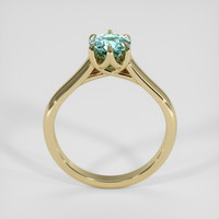 1.00 Ct. Greenish Blue Sapphire Ring, 14K Yellow Gold 3