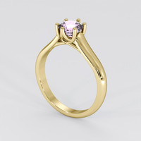 1.45 Ct. Purple Sapphire Ring, 14K Yellow Gold 2