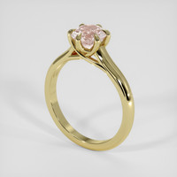 1.29 Ct. Peach Sapphire Ring, 14K Yellow Gold 2