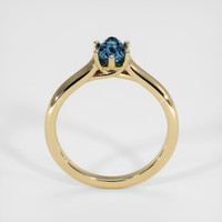 0.96 Ct. Greenish Blue Sapphire Ring, 14K Yellow Gold 3