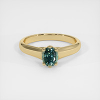 0.77 Ct. Sapphire Ring, 14K Yellow Gold 1