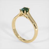 0.77 Ct. Sapphire Ring, 14K Yellow Gold 2