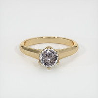 0.88 Ct. Grey Sapphire Ring, 14K Yellow Gold 1