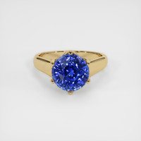 5.34 Ct. Blue Sapphire Ring, 18K Yellow Gold 1