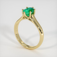 1.16 Ct. Emerald Ring, 18K Yellow Gold 2