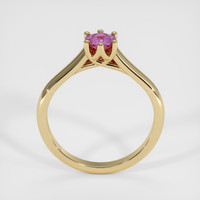 0.50 Ct. Pink Sapphire Ring, 18K Yellow Gold 3