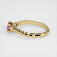 0.50 Ct. Pink Sapphire Ring, 18K Yellow Gold 4