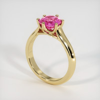 1.67 Ct. Pink Sapphire Ring, 18K Yellow Gold 2