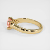 1.09 Ct. Padparadscha Sapphire Ring, 18K Yellow Gold 4