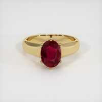 2.05 Ct. Ruby Ring, 18K Yellow Gold 1