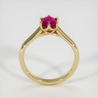 0.90 Ct. Ruby Ring, 18K Yellow Gold 3