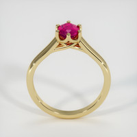 0.88 Ct. Ruby Ring, 18K Yellow Gold 3