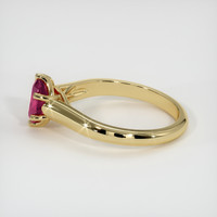 1.09 Ct. Ruby Ring, 18K Yellow Gold 4