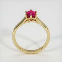 0.82 Ct. Ruby Ring, 18K Yellow Gold 3