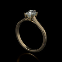 1.23 Ct. Sapphire Ring, 18K Yellow Gold 2