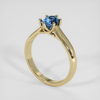 1.17 Ct. Blue Sapphire Ring, 18K Yellow Gold 2
