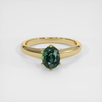 1.51 Ct. Green Sapphire Ring, 18K Yellow Gold 1
