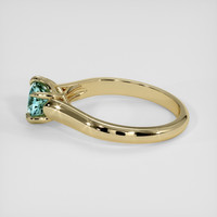 1.00 Ct. Greenish Blue Sapphire Ring, 18K Yellow Gold 4