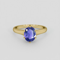 2.65 Ct. Color Change Sapphire Ring, 18K Yellow Gold 1