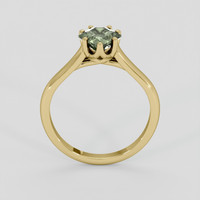 1.10 Ct. Green Sapphire Ring, 18K Yellow Gold 3