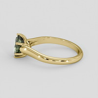 1.10 Ct. Green Sapphire Ring, 18K Yellow Gold 4