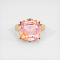 12.48 Ct. Padparadscha Sapphire Ring, 18K Yellow Gold 1