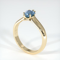 0.71 Ct. Sapphire Ring, 18K Yellow Gold 2