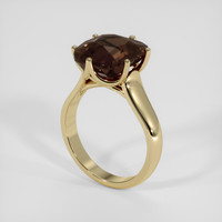 8.54 Ct. Orangish Brown Sapphire Ring, 18K Yellow Gold 2
