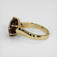 8.54 Ct. Orangish Brown Sapphire Ring, 18K Yellow Gold 4
